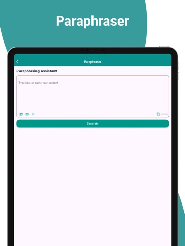 AI Grammar Assistant AI Editor iPad screenshot