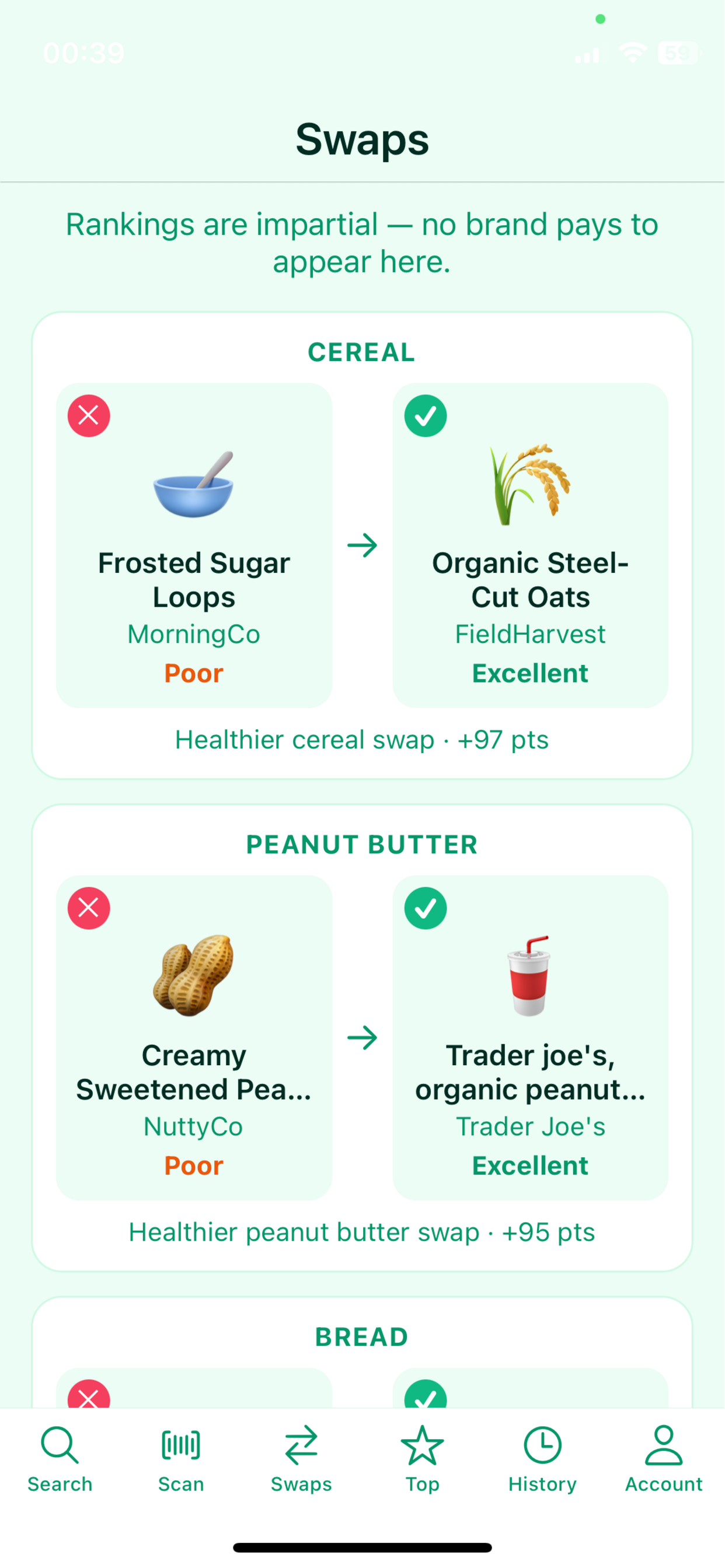 HealthierCart: Food Scanner