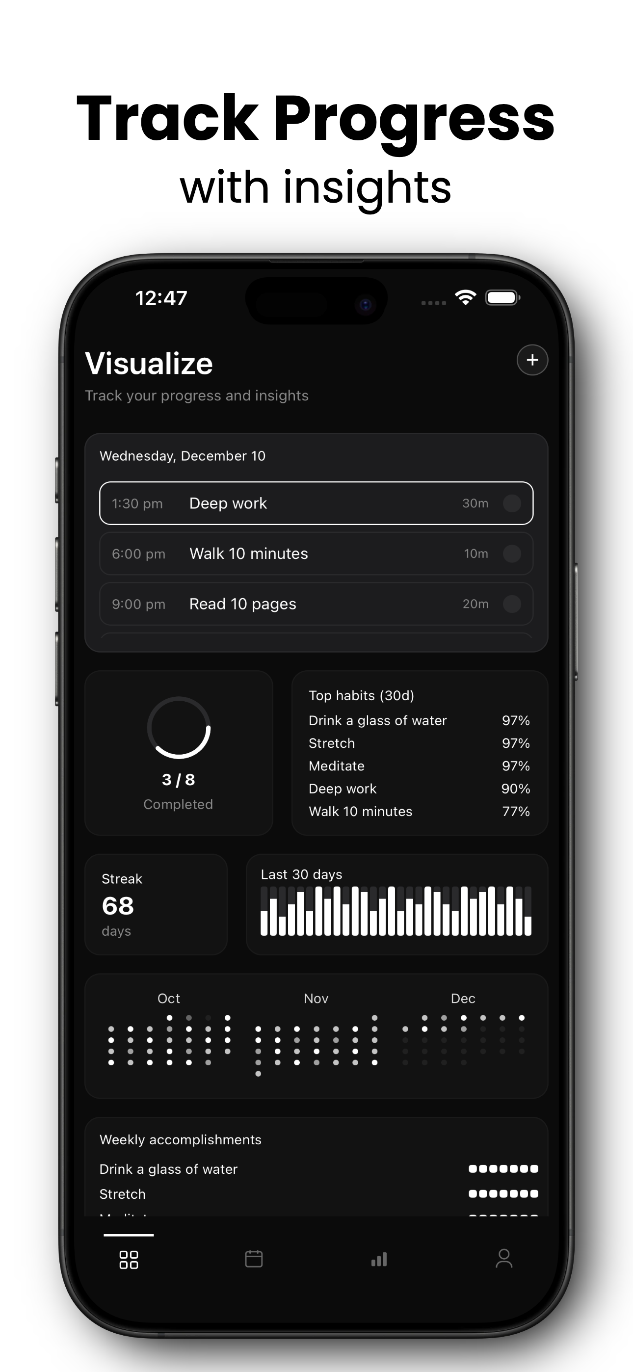 Habit Tracker - Elevate screenshot 2