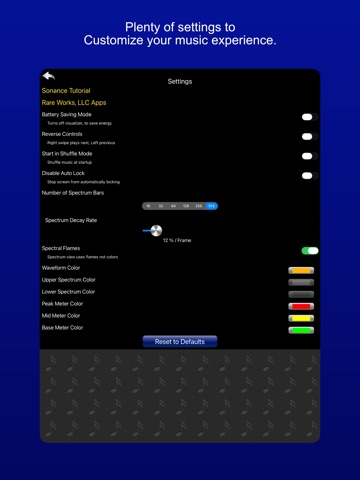 Sonance - Visual Music Player iPad screenshot