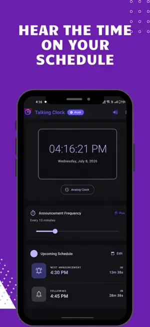 Talking Clock: Time Announcer screenshot 2