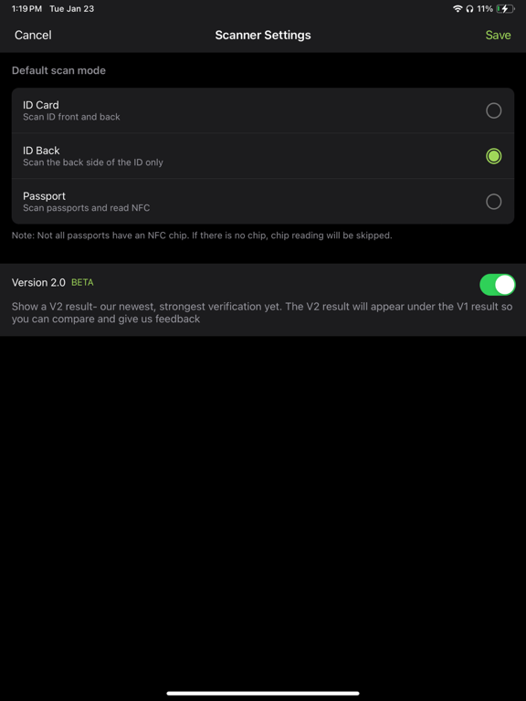 Vyyer ID Scan iPad screenshot 5 - Business app