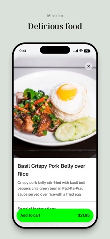 Bai Tong Thai Street Cafe iPhone screenshot