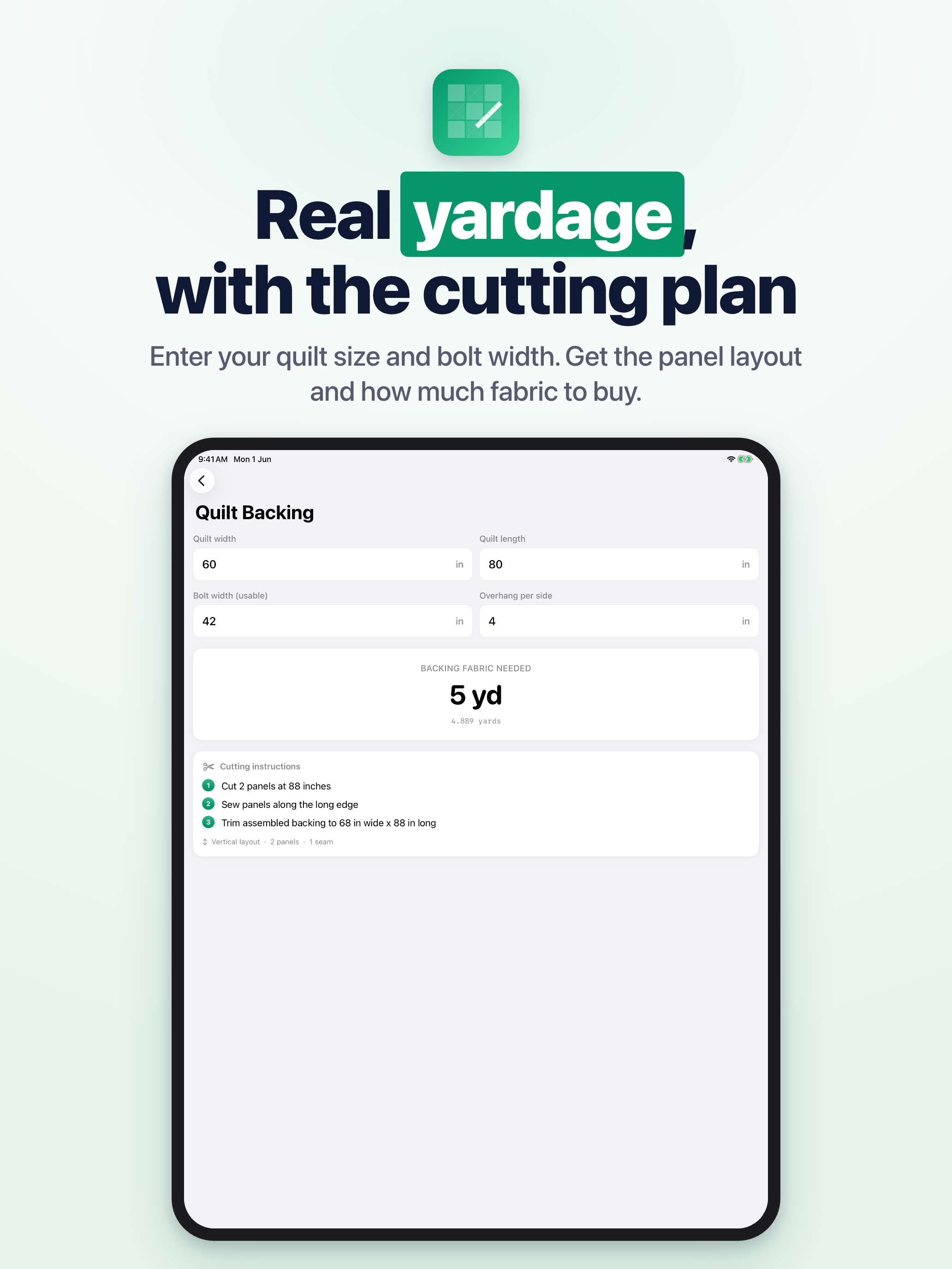 Fabric Yardage Calculator screenshot 6
