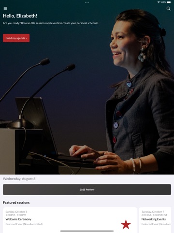 MDS Events iPad screenshot