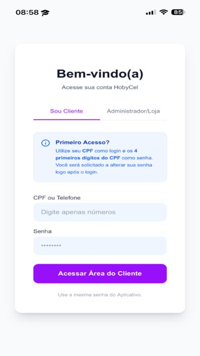HobyCel App screenshot