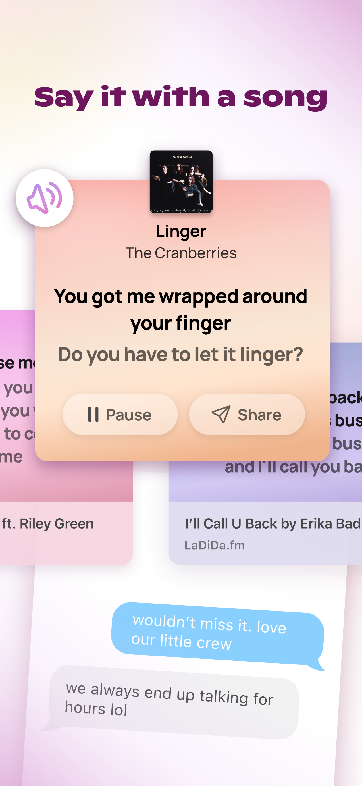 LaDiDa: Text With Music Clips screenshot 4