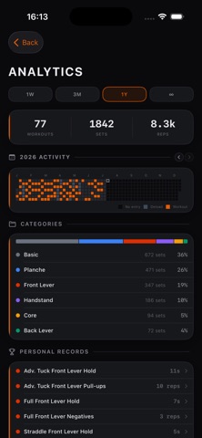 GripLog: Calisthenics Tracker screenshot