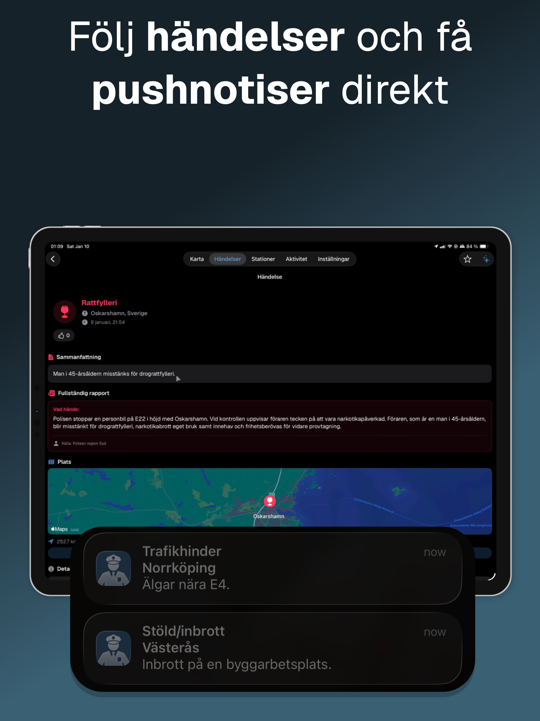 Poliskollen: Händelser idag