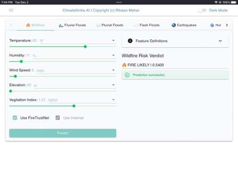 ClimateStrike AI iPad screenshot 8 - Weather app