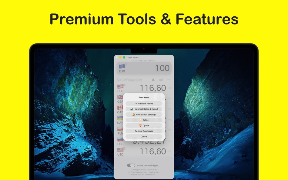 #5. Fast Rates Currency convert (macOS) 由: Sergii Koval