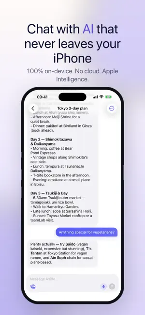 Aside: On-Device AI Chat screenshot 1