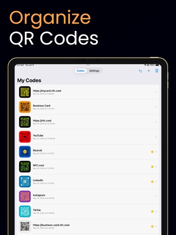 QR Code Scanner by NFC.cool iPad screenshot