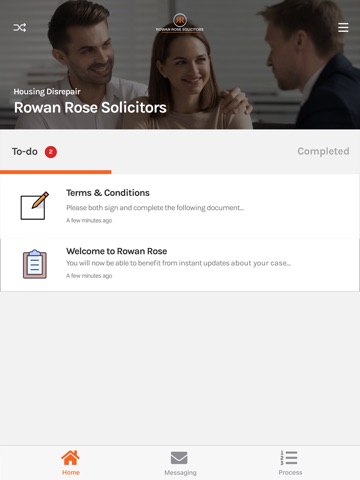 Rowan Rose Solicitors iPad screenshot