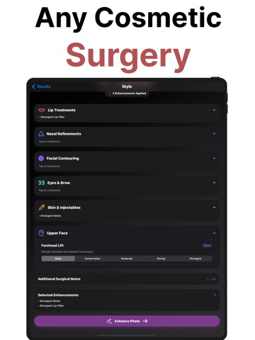 Plastic Surgery Simulator AI iPad screenshot