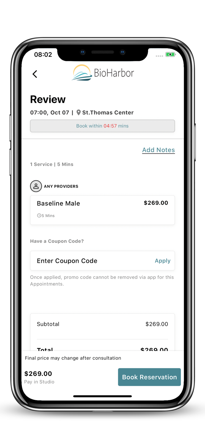 BioHarbor Wellness Booking