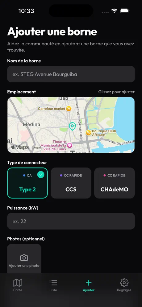CharJ - EV Map Tunisia screenshot 2