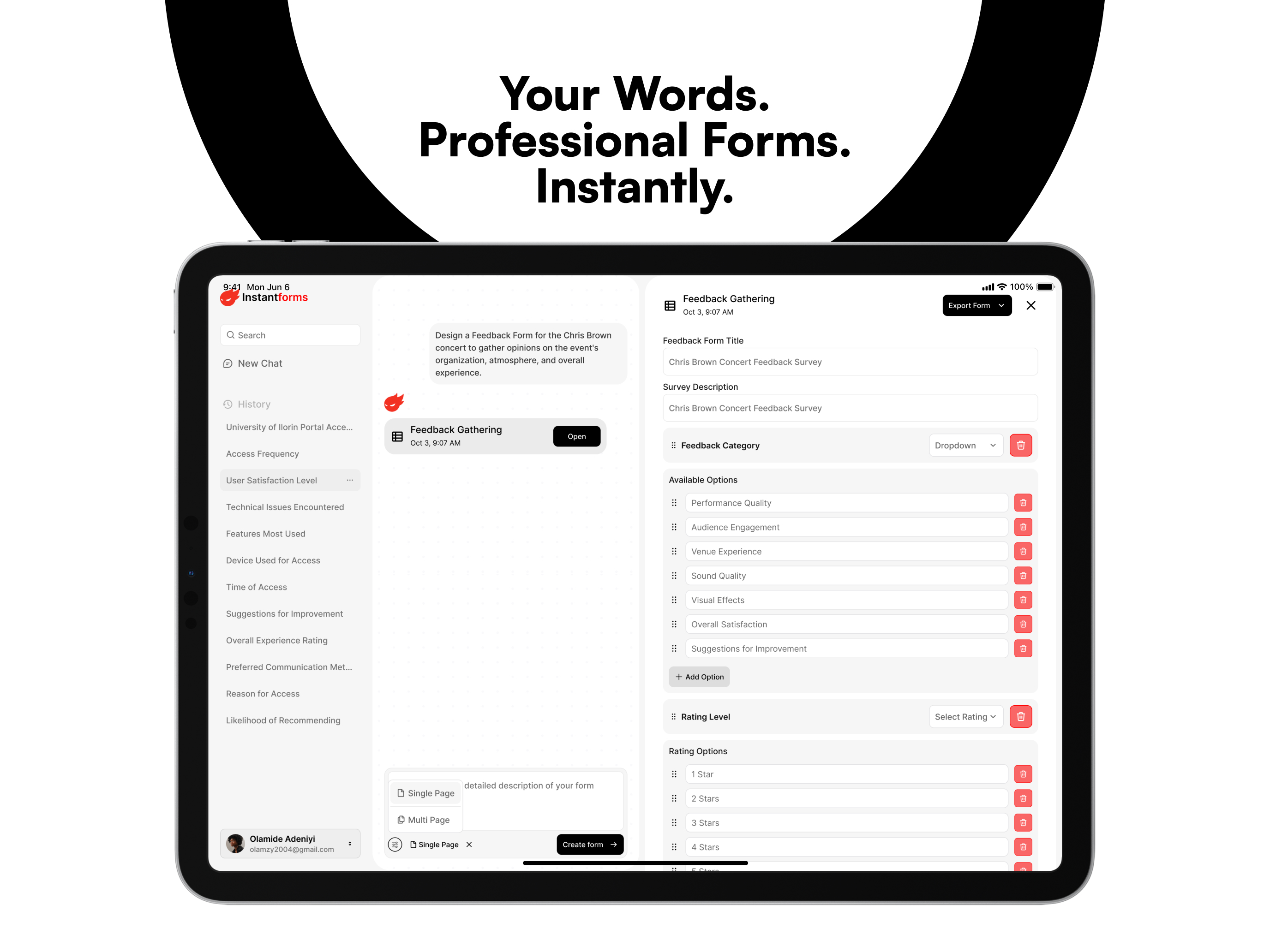 InstantForms