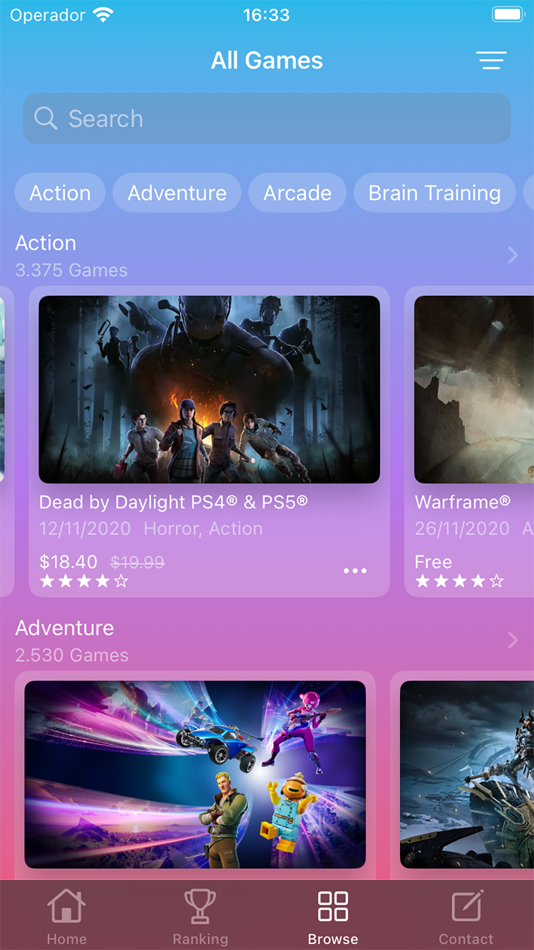 #5. The Game Browser (iOS) 由: Sergio Santos