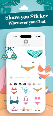 Girls Bikini Stickers iPhone screenshot