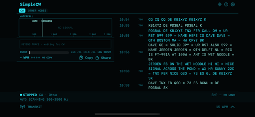SimpleCW: Morse Decoder screenshot 4