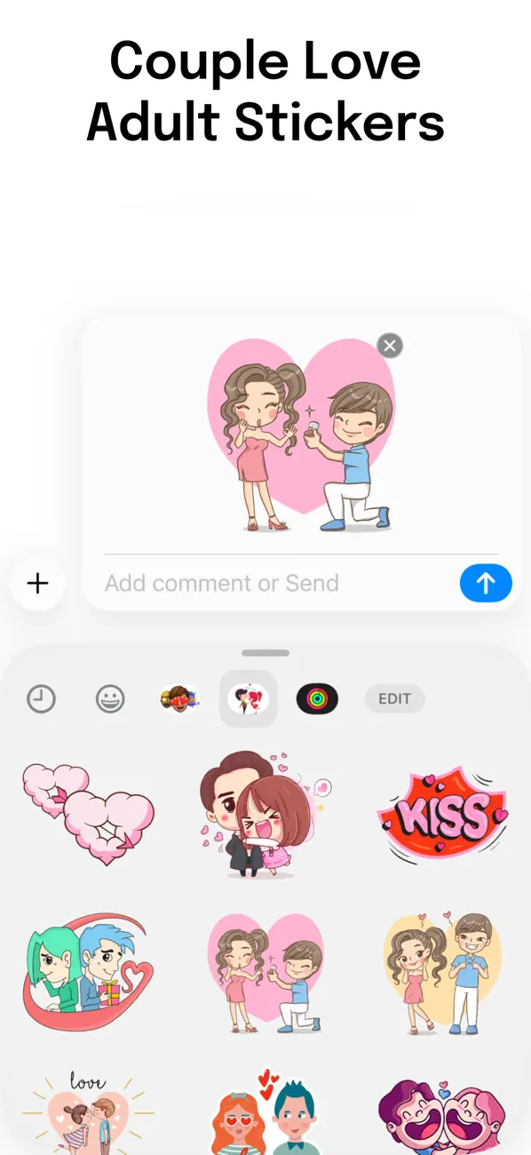 #4. Couple Love Adult Stickers (iOS) By: Savita Yadav