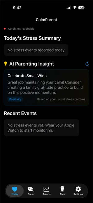 CalmParent Coach screenshot 1