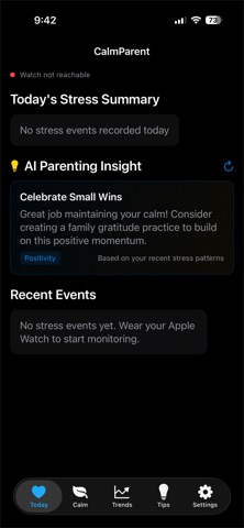 CalmParent Coach screenshot