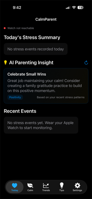 CalmParent Coach Screenshot 1 of 3