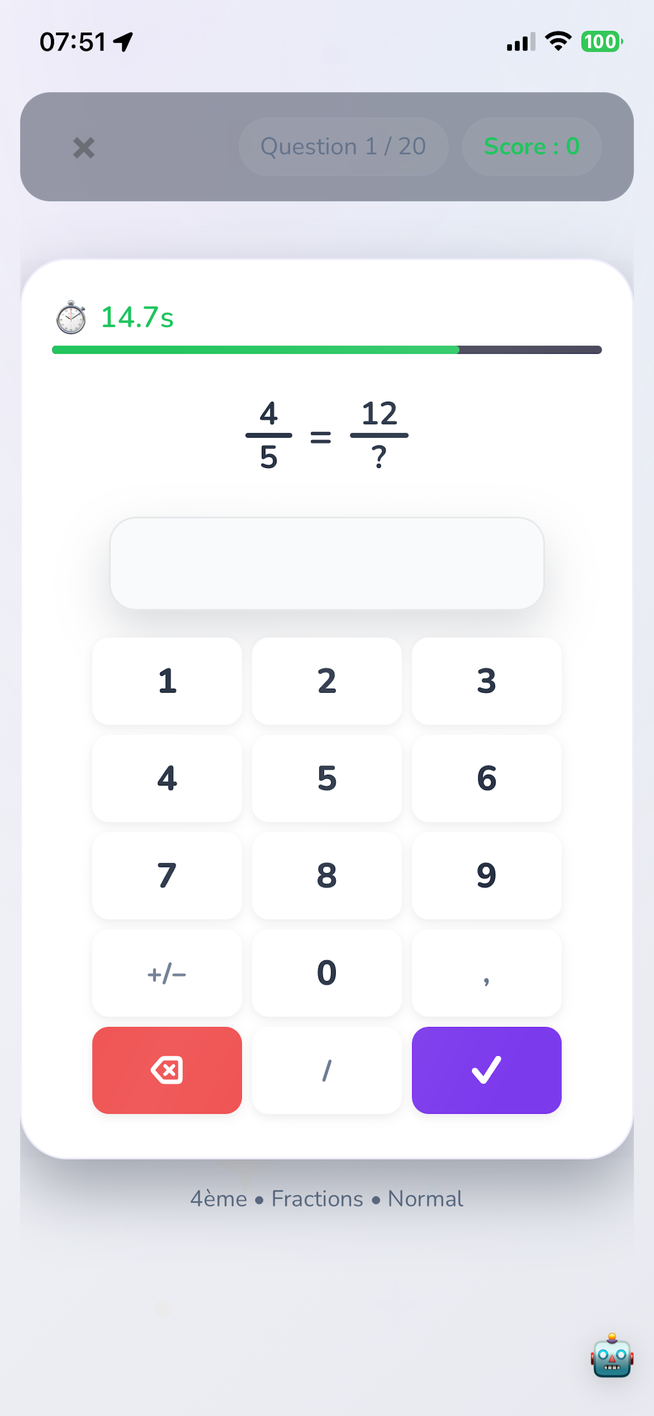 Calcul Mental Challenge