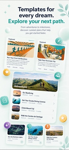 DreamPaths: Bucket List Goals iPhone screenshot