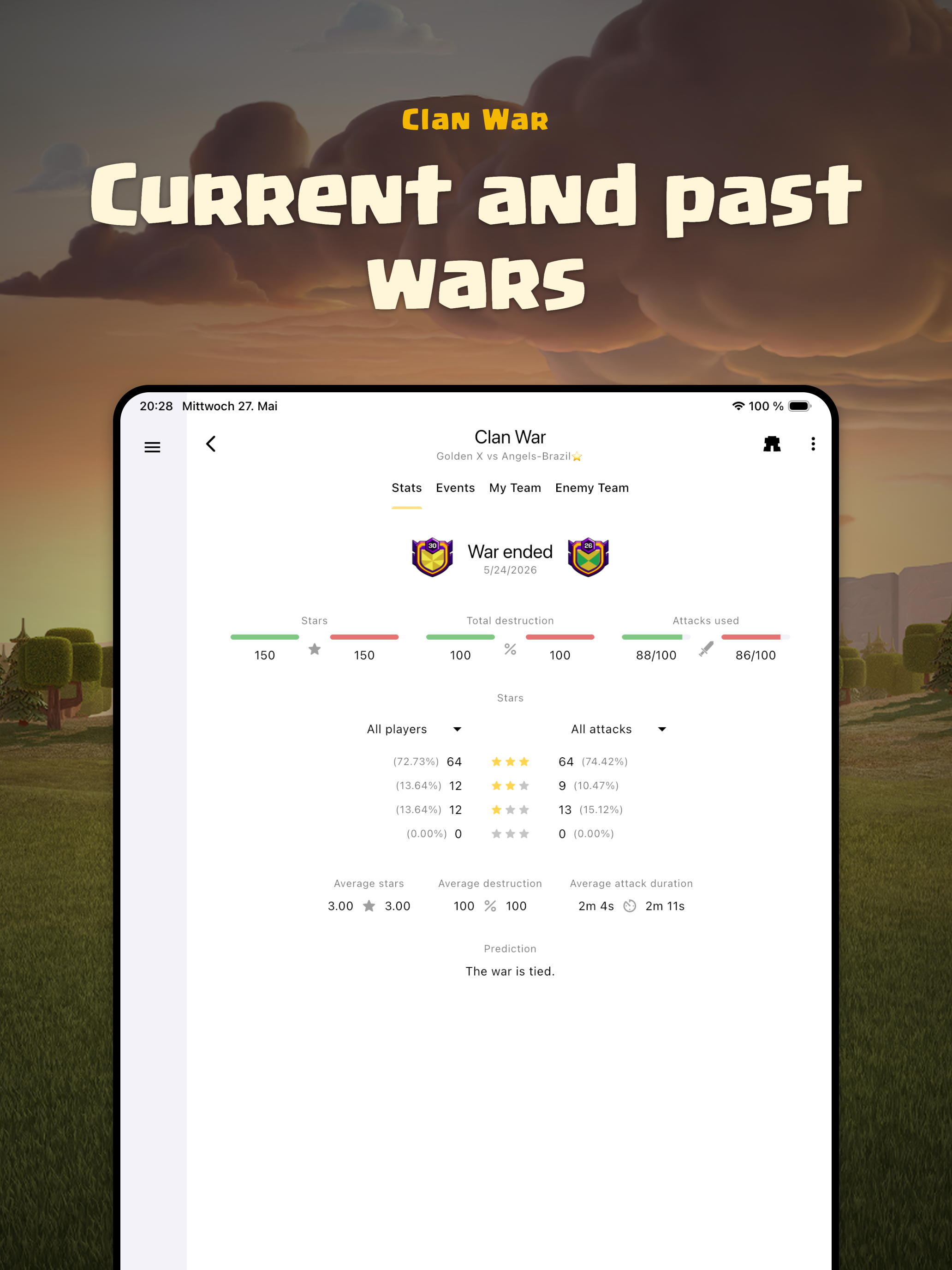 War Report for Clash of Clans