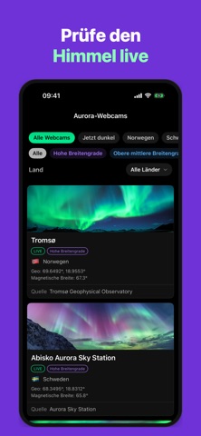 Polarlicht Vorhersage Aurora iPhone screenshot 2
