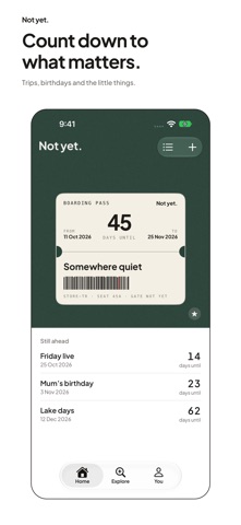 Not yet: Countdowns screenshot 1