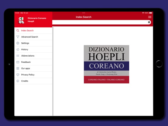 Italian-Korean Dictionary iPad screenshot