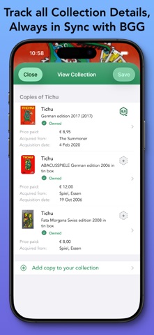 Board Game Stats iPhone screenshot
