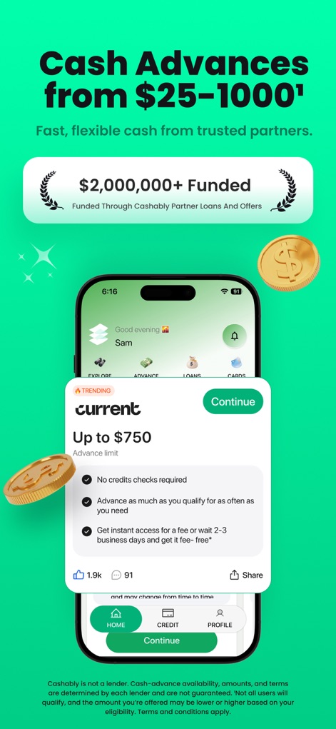 Cashably: Quick Cash Advance - Découvrez comment l'application offre des avances de fonds rapides avec des options sans vérification de crédit et un accès instantané pour répondre aux besoins urgents.