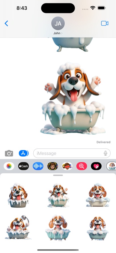 Beagle Bath Stickers