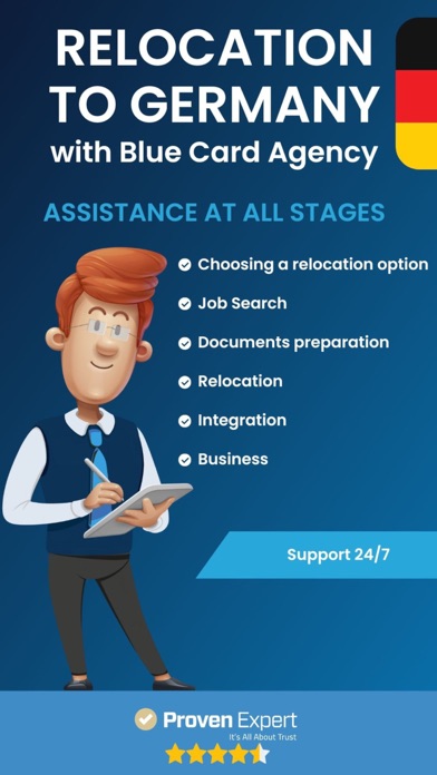 Blue Card Agency Screenshot