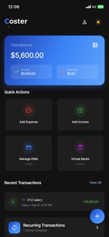 Coster - Smart Finance Manager Screenshot 2 of 10
