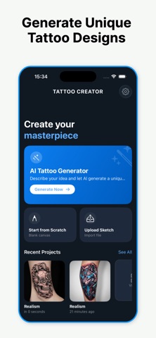 Tattoo Creator - Stencils iPhone screenshot
