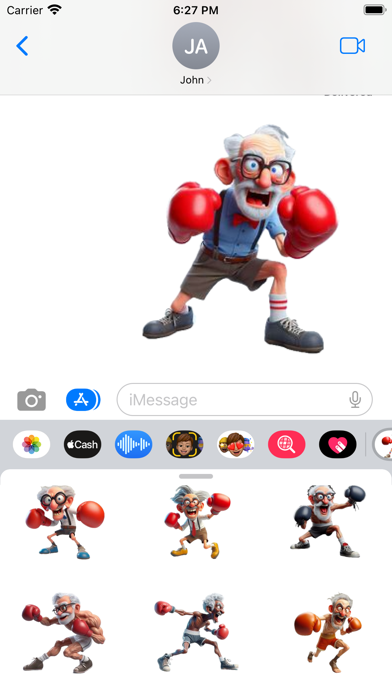 Boxing Grandad Stickers Screenshot