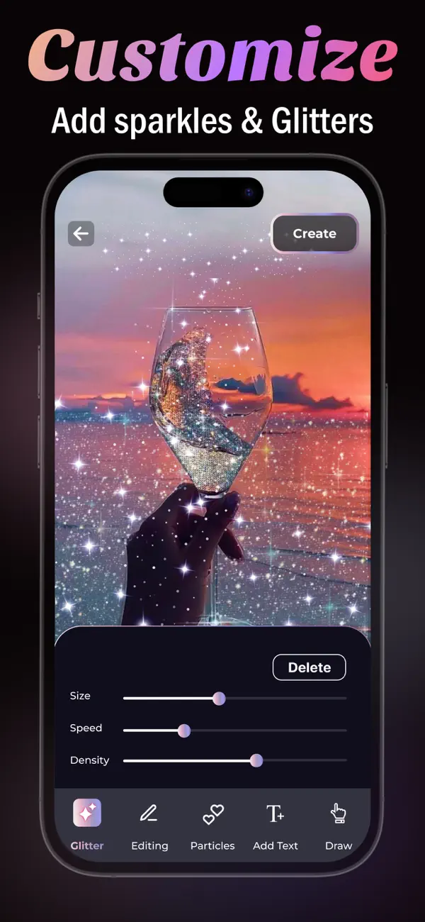 Screenshot #2 pour Glitter Wallpapers Lock Screen