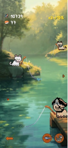 Kitten Fishing: Cozy Cove iPhone screenshot