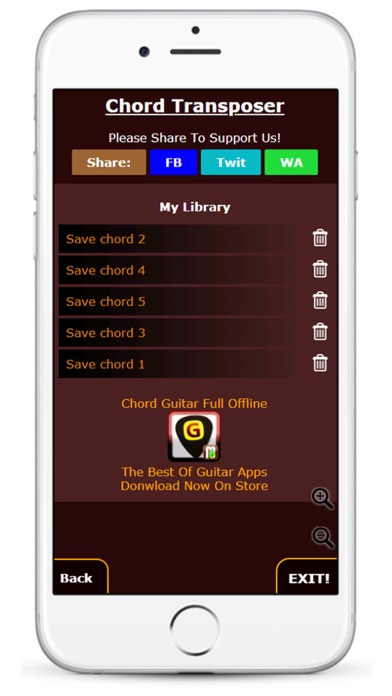 Guitar Chord Transposer Simple Screenshot