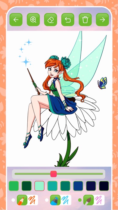 Fairy coloring book kids game' Screenshot