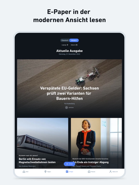 LVZ - Nachrichten und Podcast iPad screenshot 4 - News app