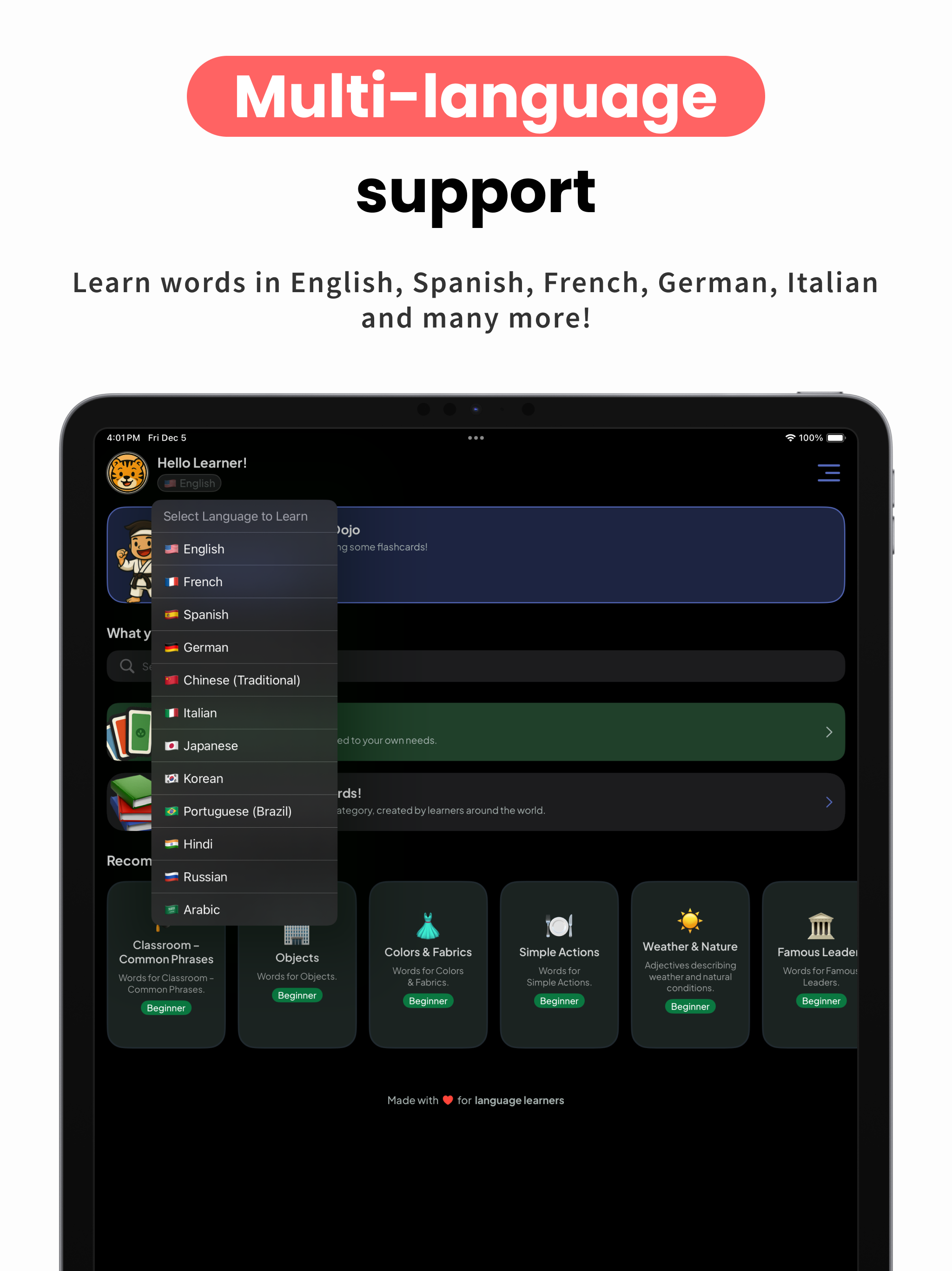 Vocabulary Dojo Flashcards