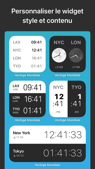 Screenshot #2 pour Horloge Mondiale Widgets