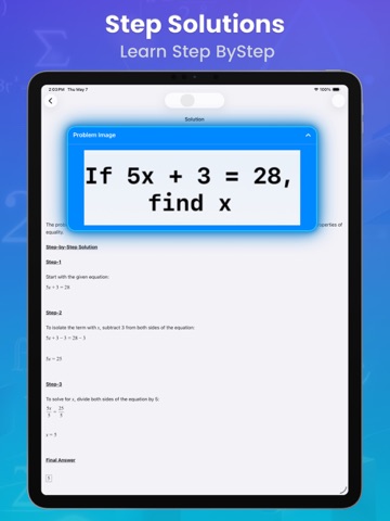 AI Math Solver: Scanner App iPad screenshot
